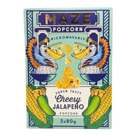 Maze - Popcorn Microwavable Cheesy Jalapeno, 3x80g