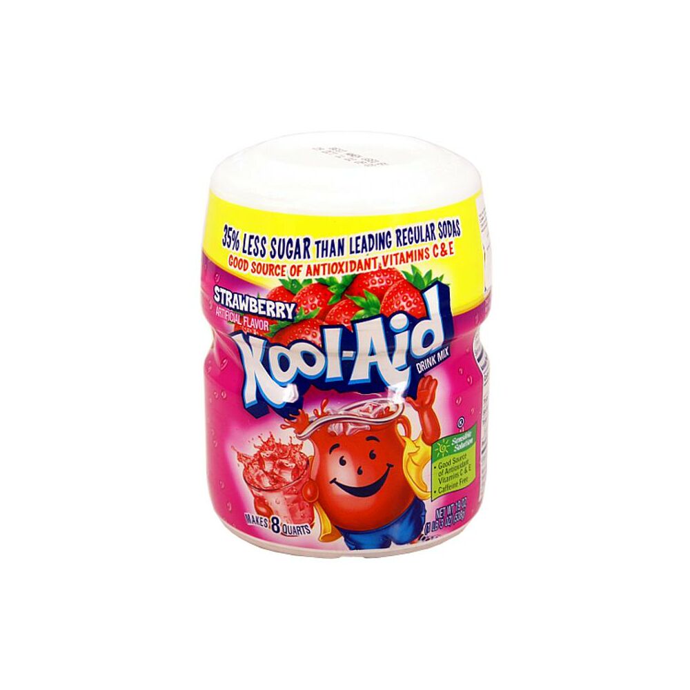 Kool Aid Barrel Strawberry, SugarSweetend Soft Drink Mix USAFood, 6
