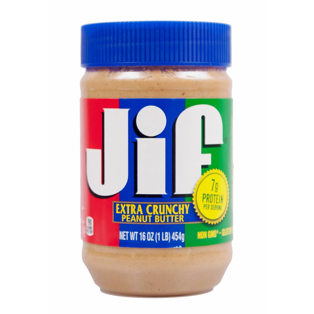 Jif Extra Crunchy Peanut Butter, Erdnussbutter USA, 454g - USA-Food S ...