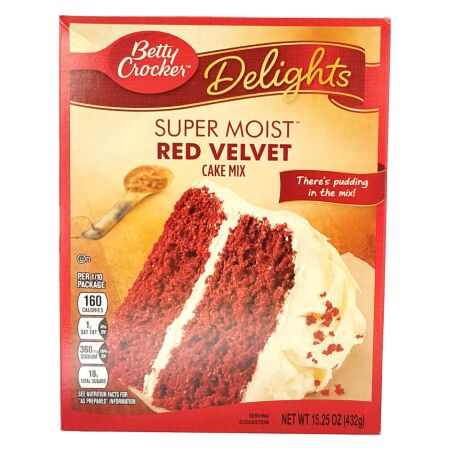 Betty Crocker Red Velvet, Backmischung USA