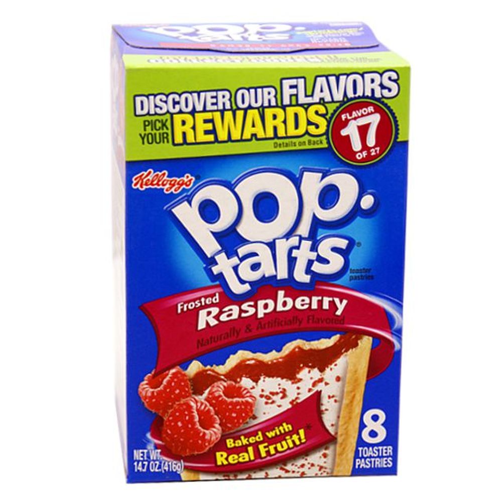 1x8 Kelloggs Pop-Tarts Frosted Raspberry, 416 g
