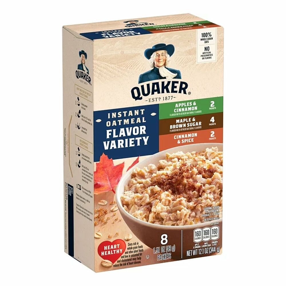 Quaker instant Oatmeal, Flavour Variety