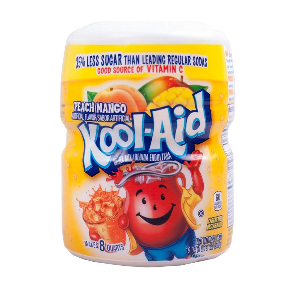 Kool Aid Barrel Peach/Mango, Soft Drink Mix, 538g