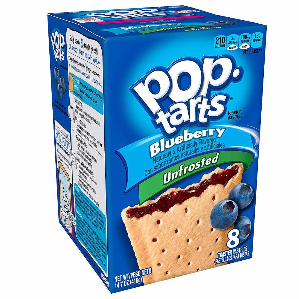 1x8 Kelloggs Pop Tarts Blueberry unfrosted