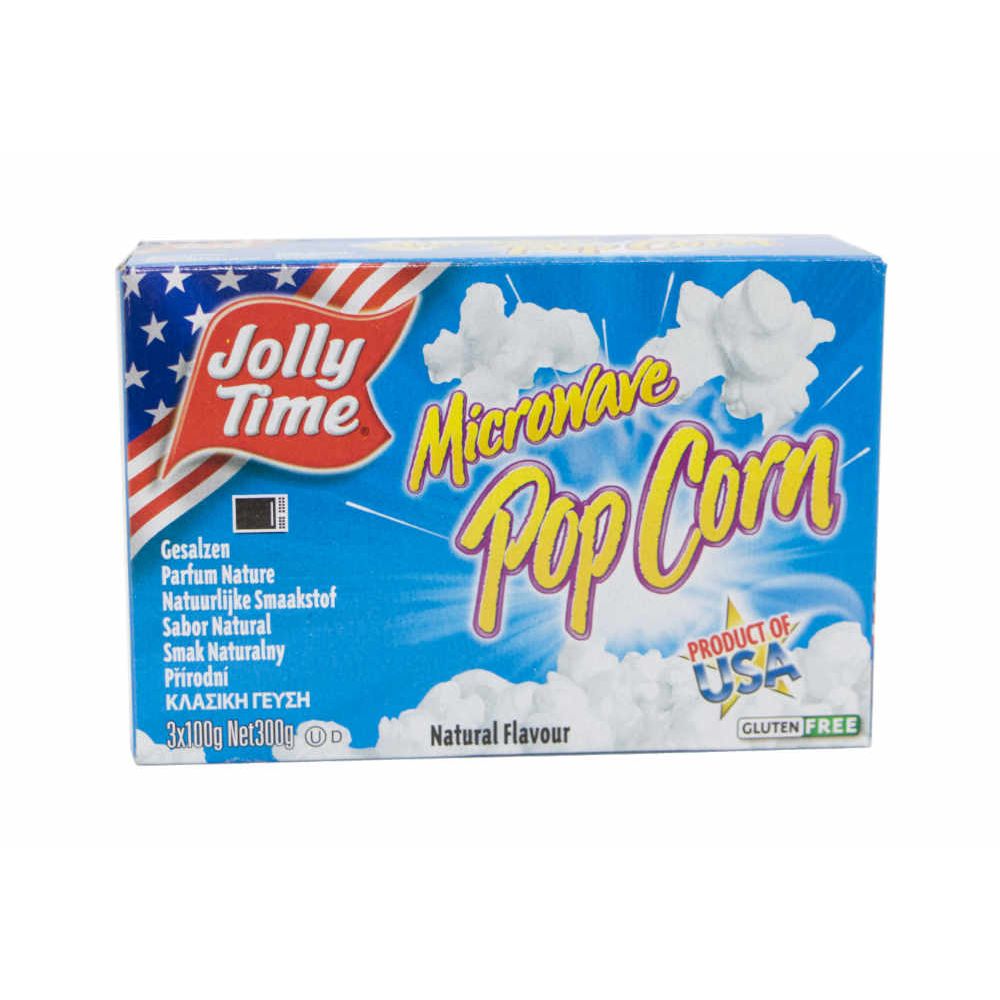 Jolly Time Mikrowellen Popcorn Natural Flavour, 3 x100g