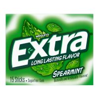 Wrigley Extra Spearmint Kaugummi, 15 Sticks