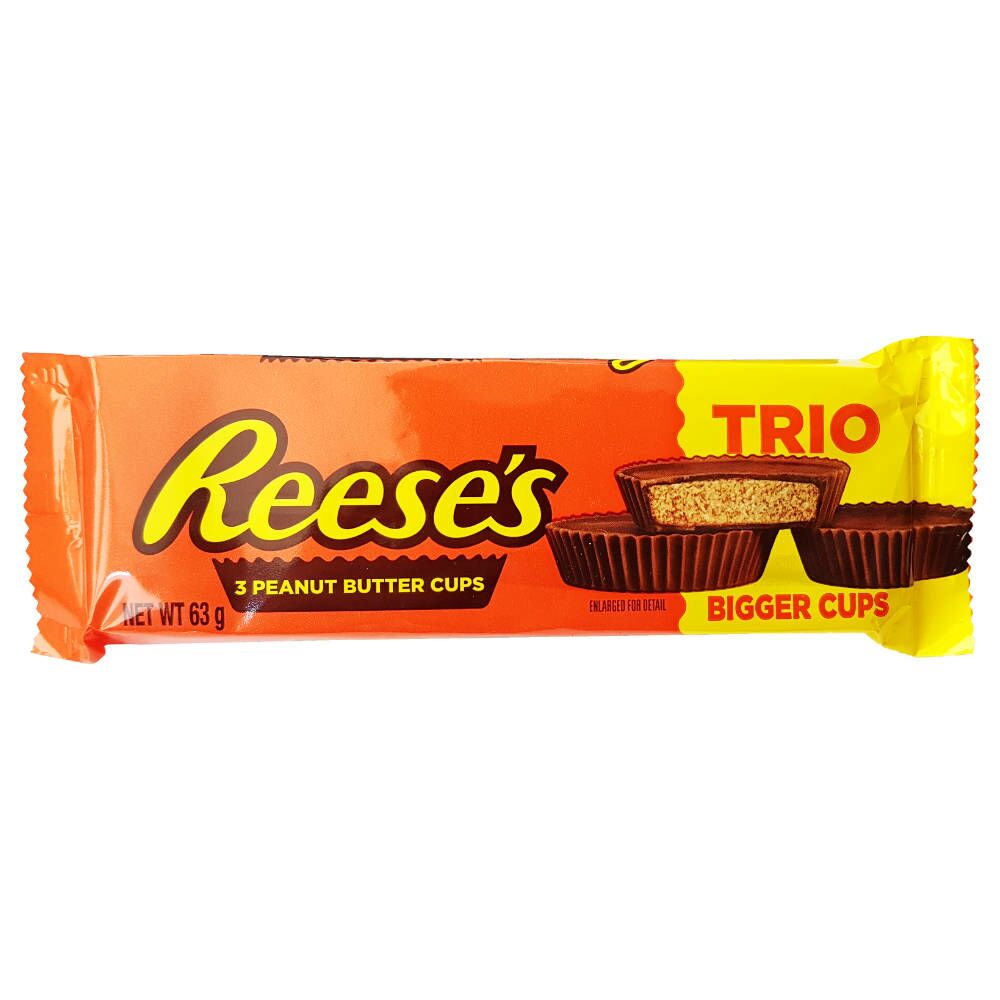 Reeses Peanut Butter Cups TRIO - Bigger Cups - 63g (MHD 03.05.2022)